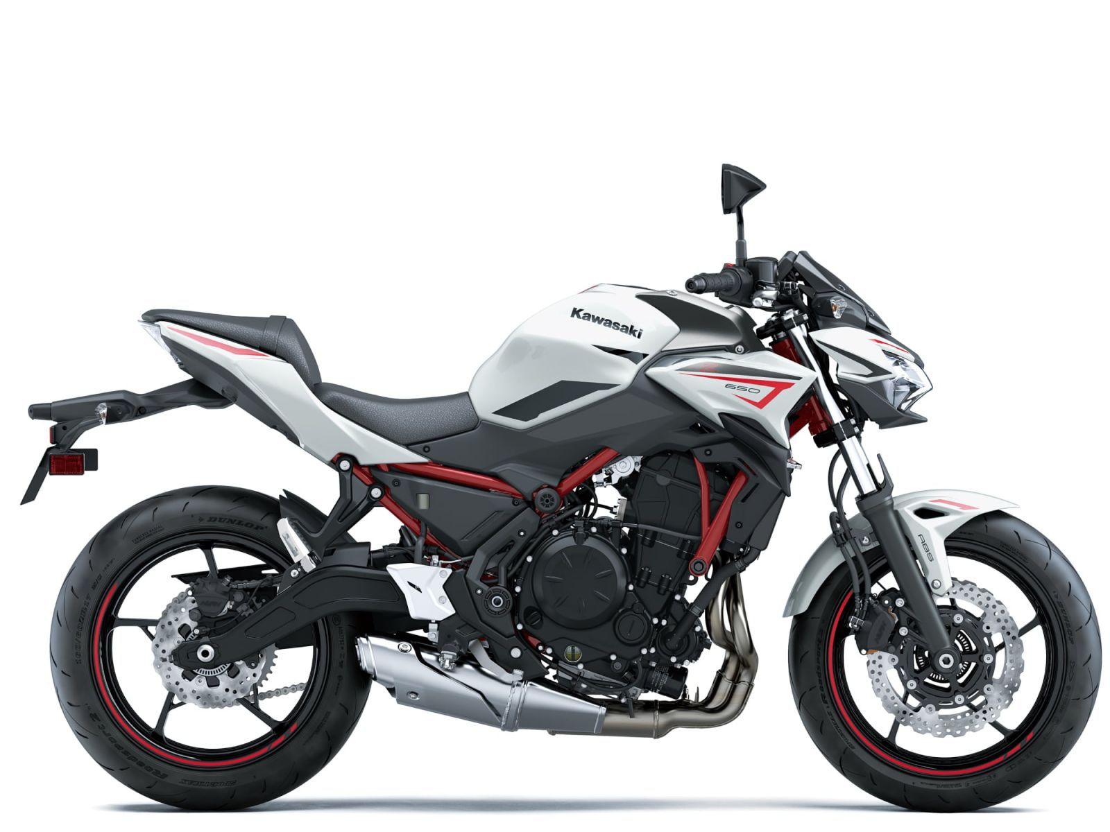 Мотоцикл KAWASAKI Z650 - Pearl Robotic White/Metallic Matte Graphenesteel Gray '2024